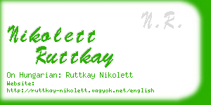 nikolett ruttkay business card
